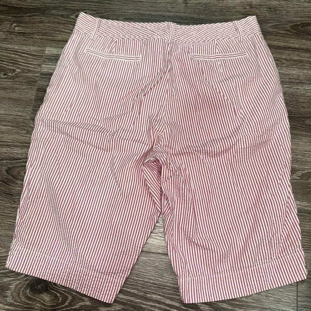 Chaps Size 8 Red Striped shorts